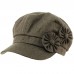 Summer Floral Linen Cotton 8 Panel Newsboy Gatsby Round Cabbie Cap Hat 655209323438 eb-86536426